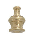 1" Tall Brass Finial, 11/16" Diameter, Tap 1/4-27F, Burnished & Lacquered (20824)