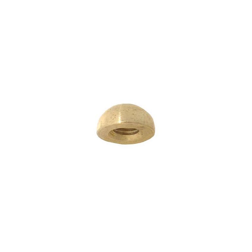 1/2" Diameter Brass Half-Ball Finial, Tapped 1/8F, 1/4" Tall (20840U)