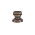 5/8" Tall Cup Shaped Design, Base Only Finial, Antique Brass Finish (20969A)