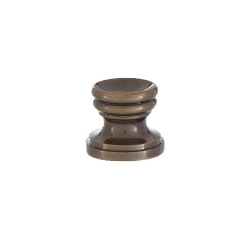 5/8" Tall Cup Shaped Design, Base Only Finial, Antique Brass Finish (20969A)