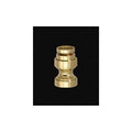 7/8" Tall Cup-Shaped, Solid Brass Finial Base 1/4-27F Tap (20971)