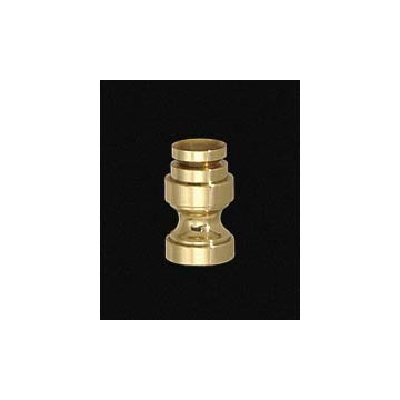7/8" Tall Cup-Shaped, Solid Brass Finial Base 1/4-27F Tap (20971)