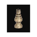 1-1/4" Tall Prong Finial Base w/Antique Finish 1/4-27F Tap (20972A)