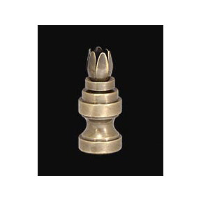 1-1/4" Tall Prong Finial Base w/Antique Finish 1/4-27F Tap (20972A)