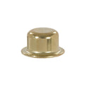 Knob Style Lamp Finial, Brass Plated, 1/2" Tall x 15/16" Diam 1/4-27F Tap (20990)
