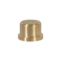 Knob Style Brass Lamp Finial Unfinished Brass, 9/16" Tall x 3/4" Diam, 1/4-27F Tap (20991U)