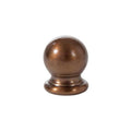 Ball Style Solid Brass Lamp Finial Bronze Finish, 3/4" Tall x 5/8" Diam, 1/4-27F Tap (20992B)