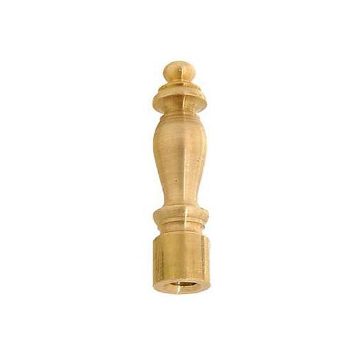 2" Tall Brass Finial, Newel Post Style, 1/4-27F Tap (21027)