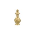2" Tall x 13/16" Diam Die Cast Unfinished Brass Finial, 1/8F Tap (21052U)