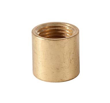 1/2" Diam x 1/2" Tall Turned Unfinished Brass Cylinder Knob or Finial, Tap 1/8F (21287U)