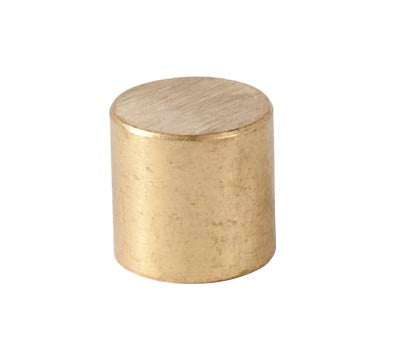 1/2" Diam x 1/2" Tall Turned Unfinished Brass Cylinder Knob or Finial, Tap 1/8F (21287U)