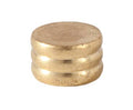 5/8" Diam x  3/8" Tall, Turned Brass Beehive Cap, Knob, or Lamp Finial, Tap 1/8F (21289U)