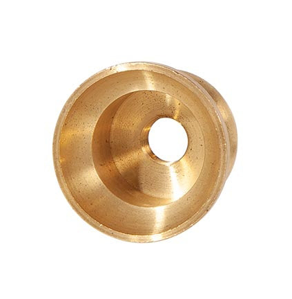 1 Inch Tall Unfinished Turned Brass Candle Cup, 1/8F (21817U)