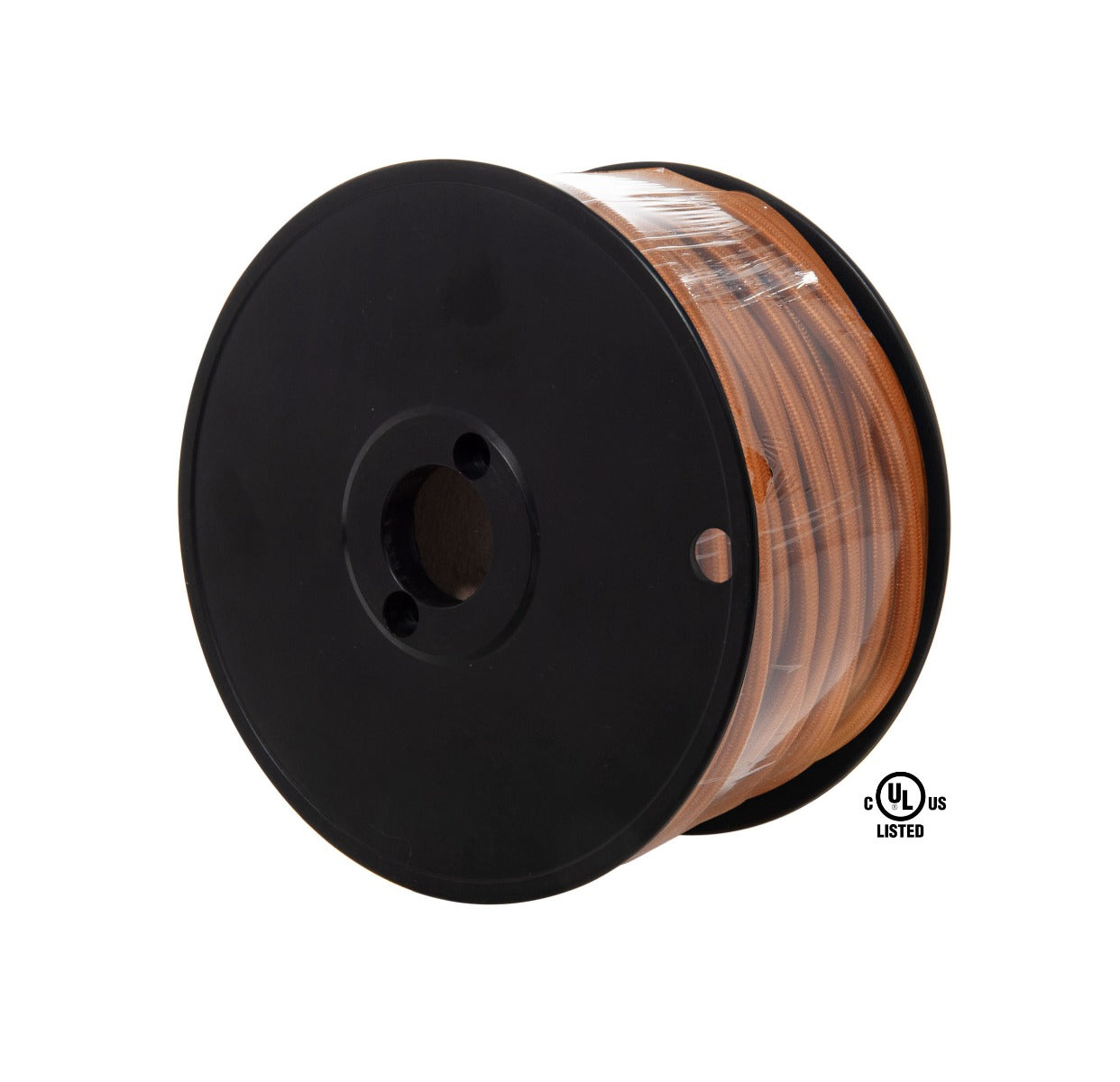 Copper Color Rayon 18/3 SVT-B Covered Fabric Lamp Cord, 3-Wire, Choice of Length (46591)