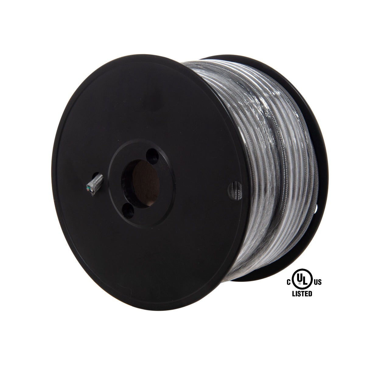 18/3 SVT-B Dark Gray Color Rayon Covered Wire Lamp Cord, 3-wire, Choice of Length (46592)