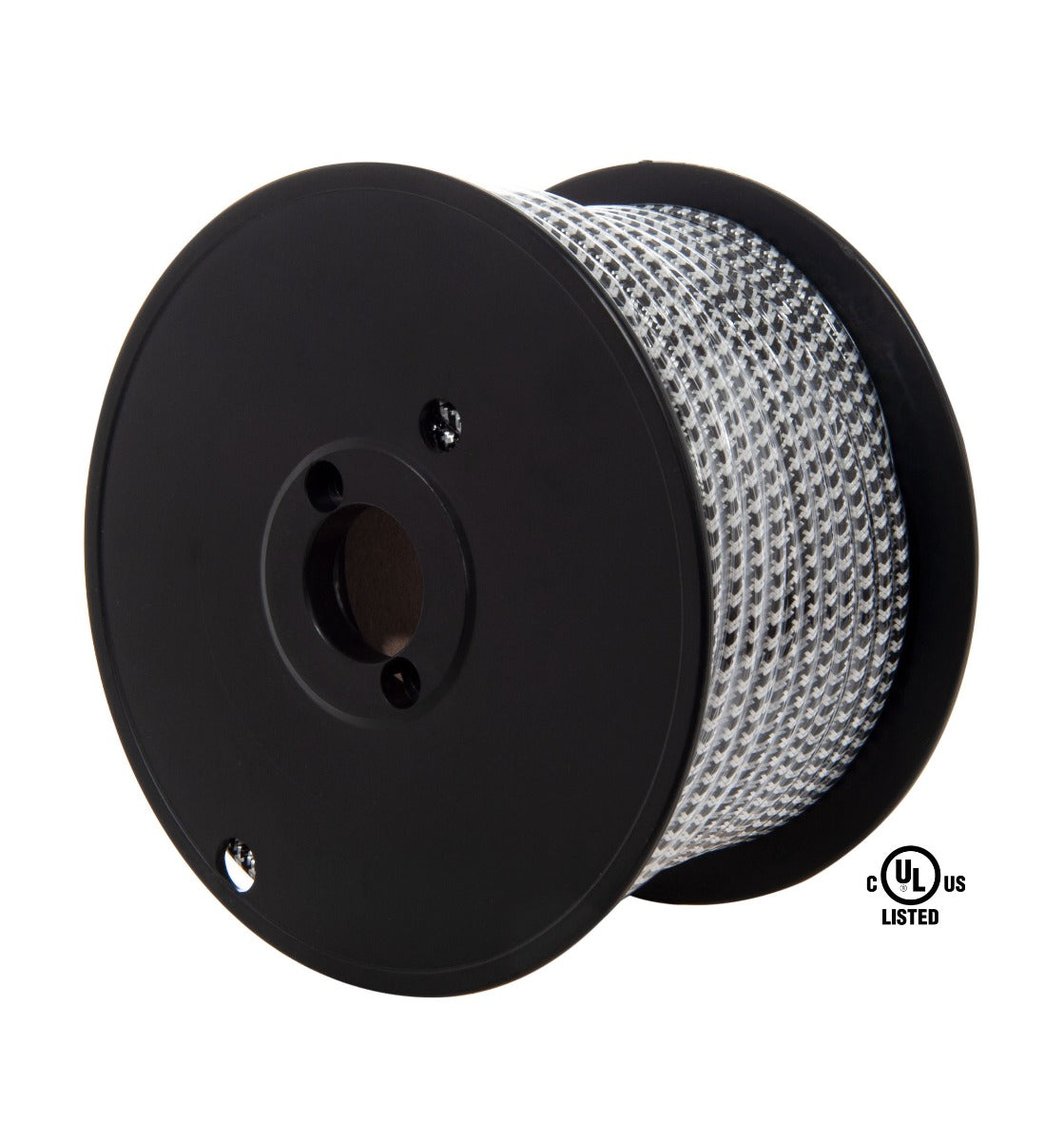 18/3 SVT-B Black & White Hounds-Tooth Pattern Rayon Covered Fabric Lamp Cord, 3-Wire, Choice of Length (46594)