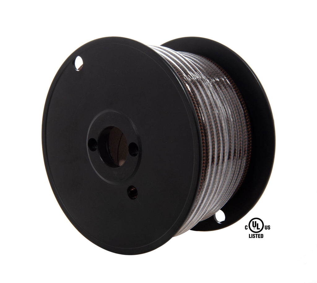 18/3 SVT-B Black and Brown ZIG-ZAG Pattern Rayon Covered Fabric Lamp Cord, 3-Wire, Choice of Length (46595)