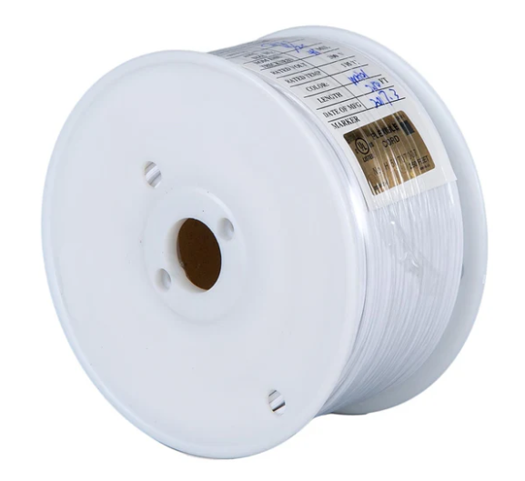 250 ft. White Color, 18/2 Plastic Lamp Spool Cord - Lamp Wire (46601)