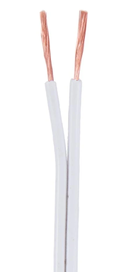 250 ft. White Color, 18/2 Plastic Lamp Spool Cord - Lamp Wire (46601)