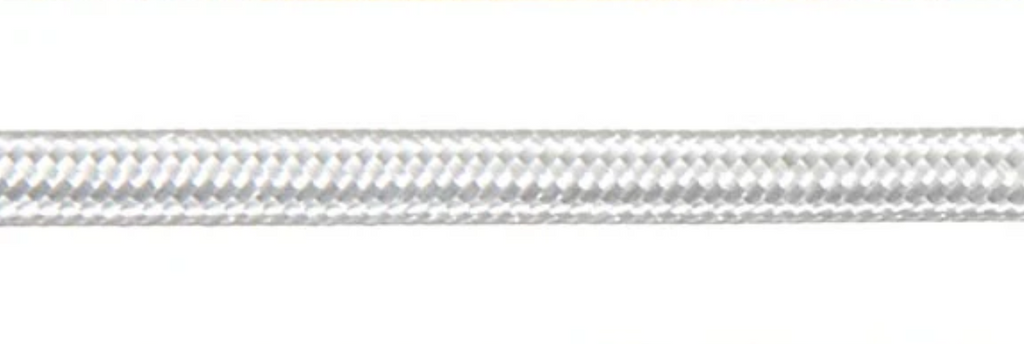 White Color Rayon Covered Parallel Lamp Spool Cord, 18 Gauge SPT-1 (46632)