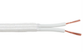 White 18 Gauge SPT-2 Fabric Parallel Lamp Cord, Choice of Length (46633W)