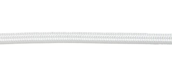 White 18 Gauge SPT-2 Fabric Parallel Lamp Cord, Choice of Length (46633W)