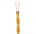 Gold Fabric Covered, Twisted Pair Lamp Cord, 2-Wire, 100ft Spool or By-The-Foot (46635)