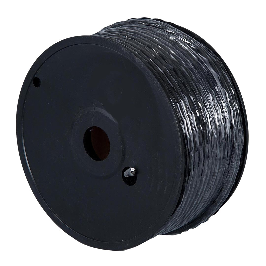 Black Rayon Fabric Twisted Pair Lamp Cord Wire, Choice of Length (46638)