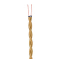 Antique Brass Rayon Fabric Covered Twisted Pair Lamp Cord Wire, Choice of Length (46644)