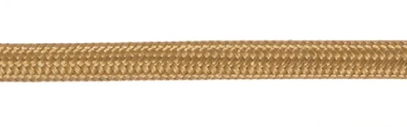 Antique Brass Color Rayon Covered Parallel Lamp Spool Cord, 18 Gauge SPT-1 (46646)