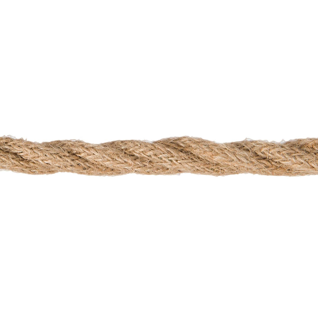 Jute Burlap Twisted Lamp Cord, 18 Gauge 3-Wire, Choice of Length (46659J)