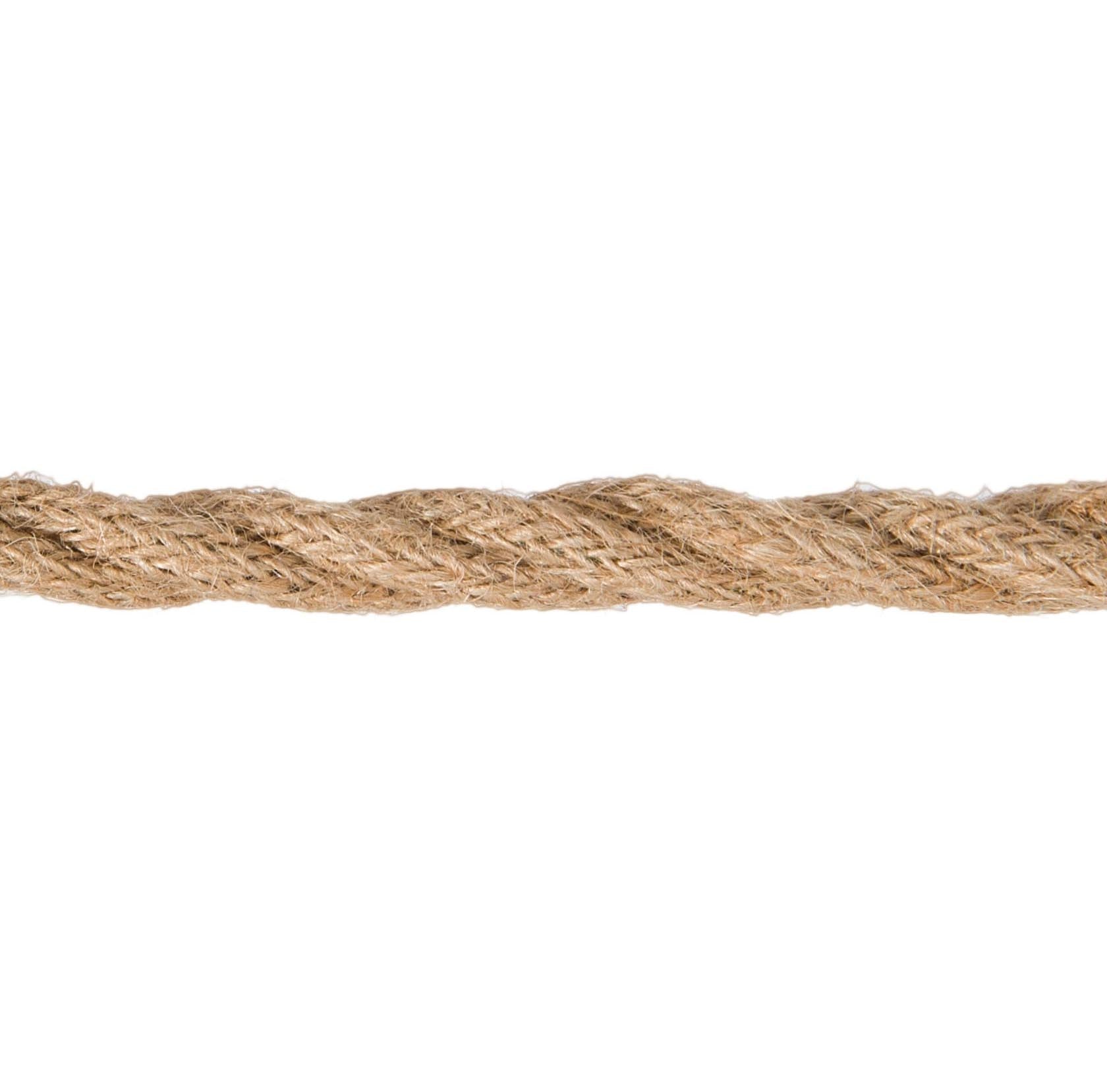 Jute Burlap Twisted Lamp Cord, 18 Gauge 3-Wire, Choice of Length (46659J)