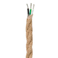 Jute Burlap Twisted Lamp Cord, 18 Gauge 3-Wire, Choice of Length (46659J)