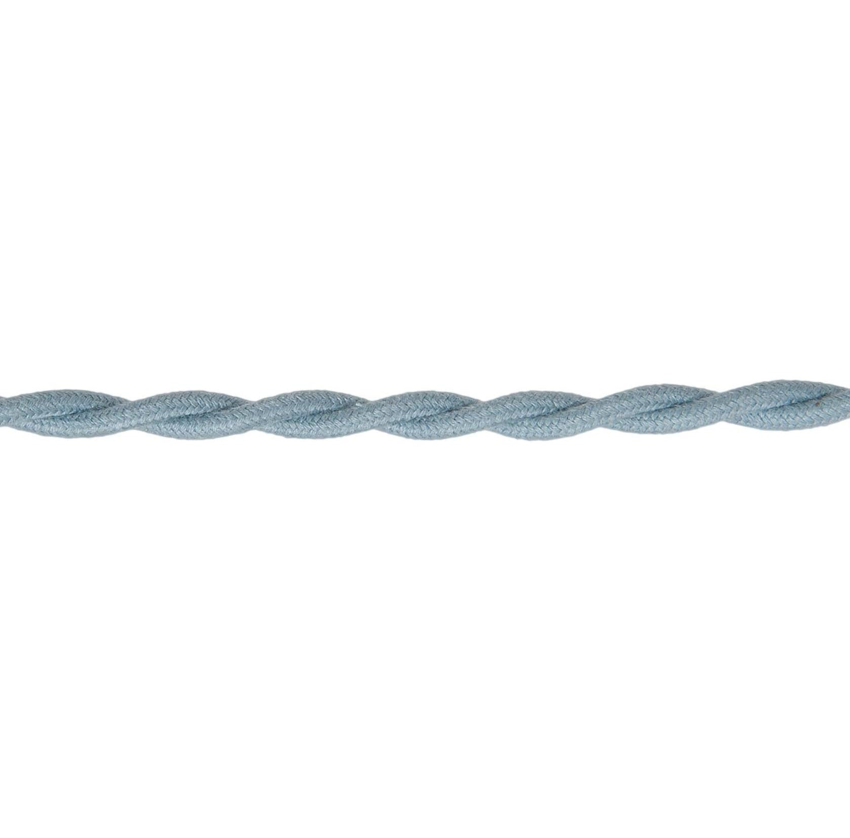 Slate Blue Colored 18 Gauge 2-Wire Cotton Covered Twisted Pair Lamp Cord, Choice of Length (46662SB)