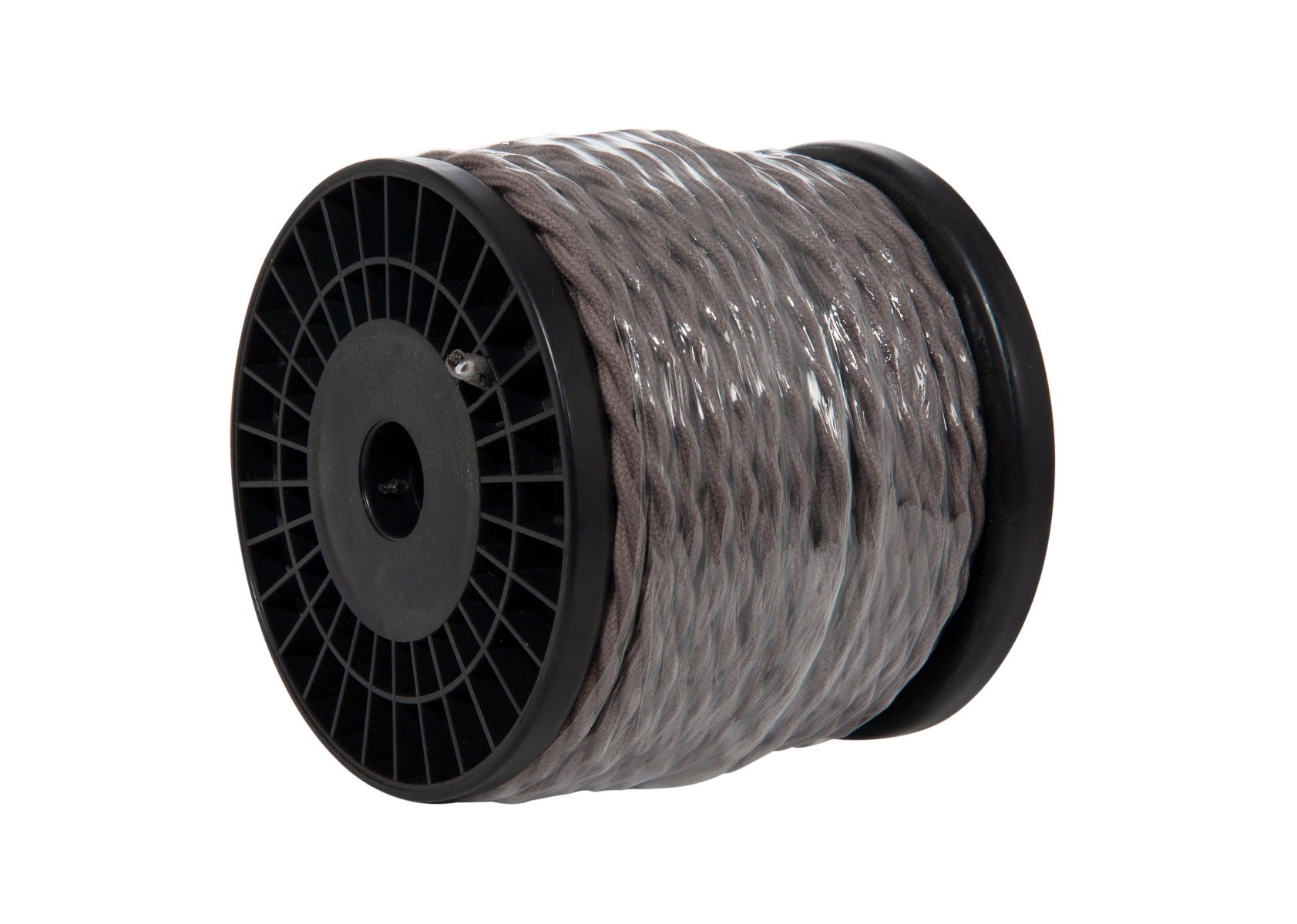 Steel Gray Colored 18 Gauge 2-Wire Cotton Covered Twisted Pair Lamp Cord, Choice of Length (46662SG)