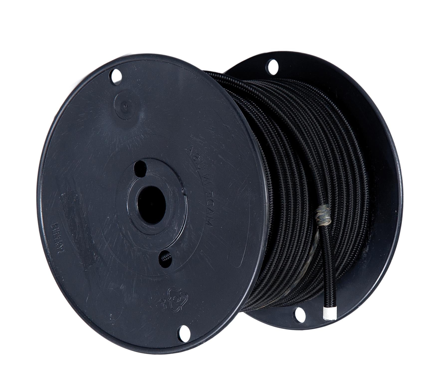 Black COTTON 3-Wire Pulley Lamp Cord Wire, Choice of Length (46677)
