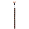 18/3 SVT-B Black and Brown ZIG-ZAG Pattern Rayon Covered Fabric Lamp Cord, 3-Wire, Choice of Length (46595)