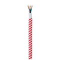 18/3 SVT-B Red and White Hounds-Tooth Pattern Rayon Covered Fabric Lamp Cord, 3-Wire,  Choice of Length (46596)