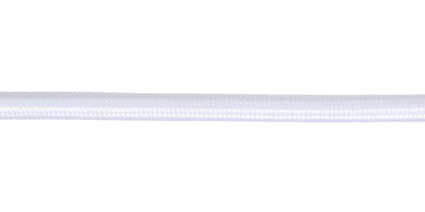 White Color, Fabric Covered 18/3, SVT-B Fabric Lamp Cord, 3-Wire, Choice of Length (46689W)
