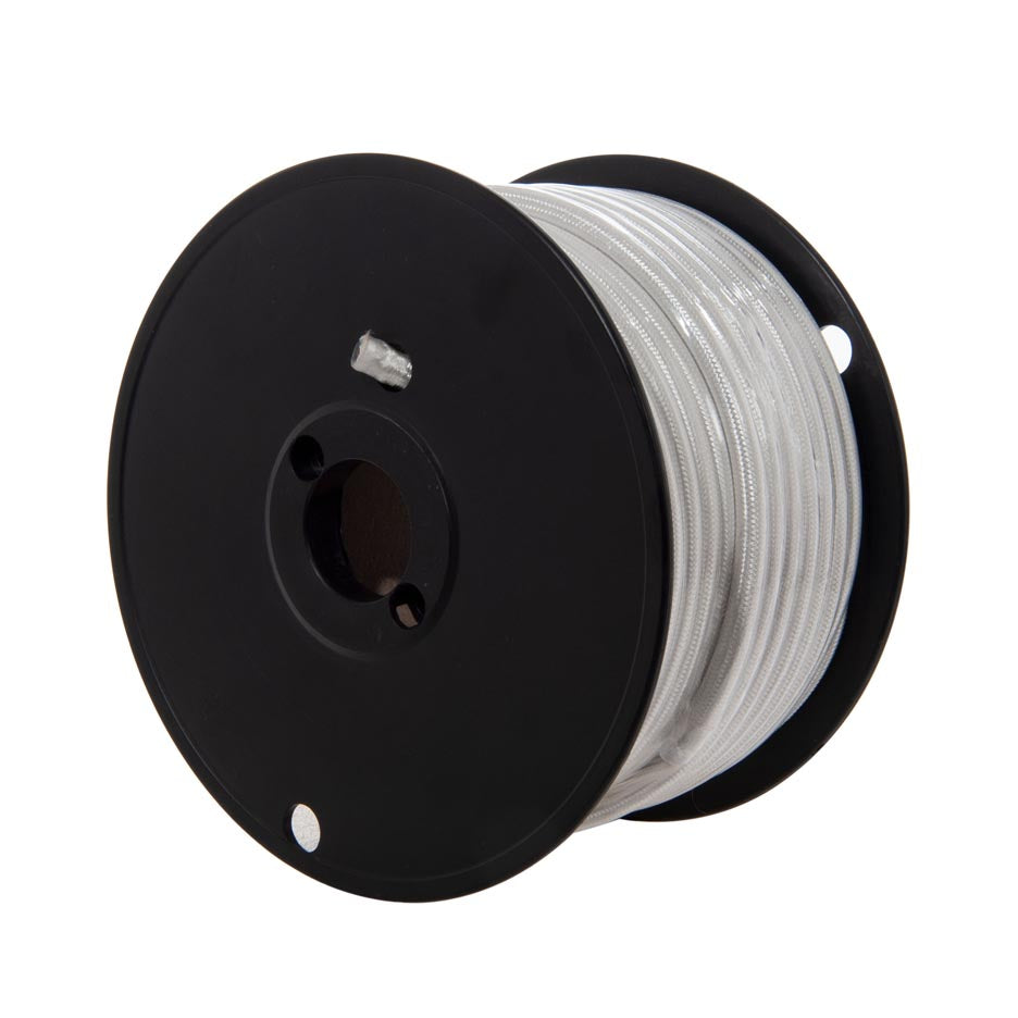 White Color, Fabric Covered 18/3, SVT-B Fabric Lamp Cord, 3-Wire, Choice of Length (46689W)