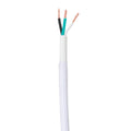 White Color Rayon Covered 18/3 SVT-B Fabric Lamp Cord, 3-Wire, Choice of Length (46593)