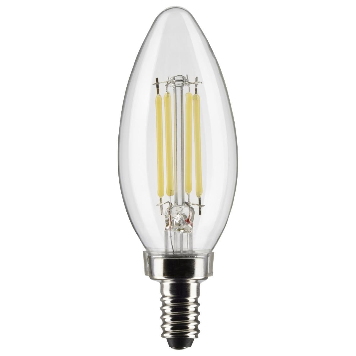 Clear 60-Watt Equivalent LED Light Bulb Candelabra E-12 Base B11 Dimmable (47002LED)