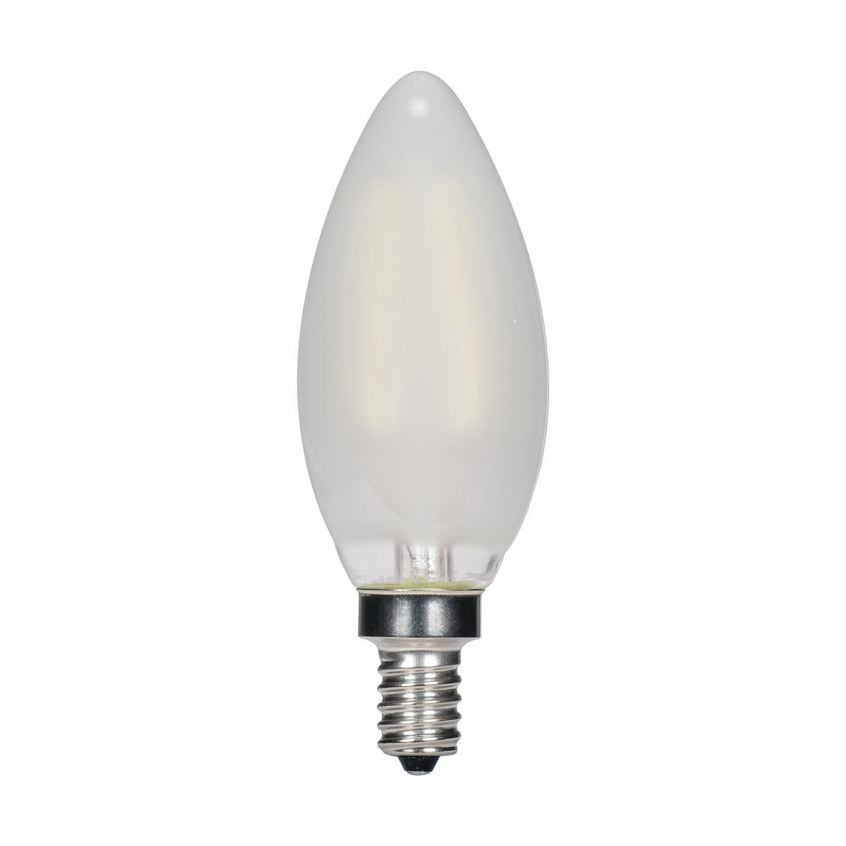 Frosted 60-Watt Equivalent LED Light Bulb, Candelabra E-12 Base B11 Dimmable (47002FLED)