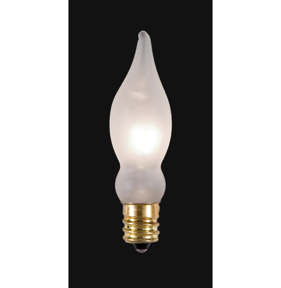 7 Watt, CA-5 Flame Twist Bulb, Choice of Clear or Frosted, Candelabra Base (E12) (47004)
