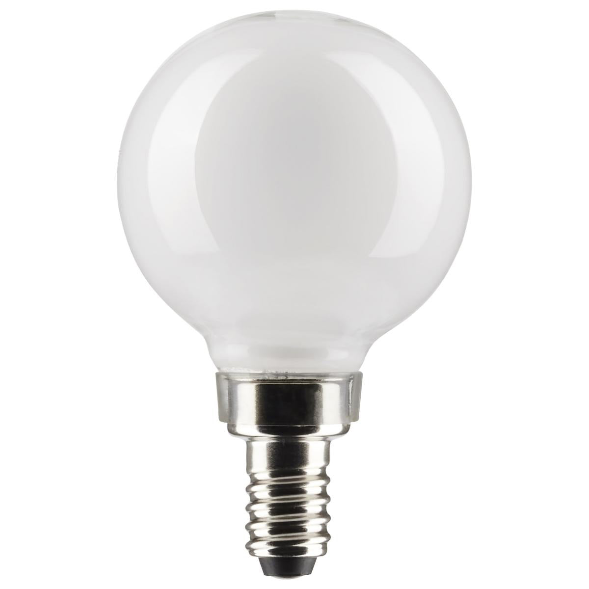 White 25-Watt Equivalent LED Light Bulb Candelabra E-12 Base G16.5 Dimmable (47067LED)
