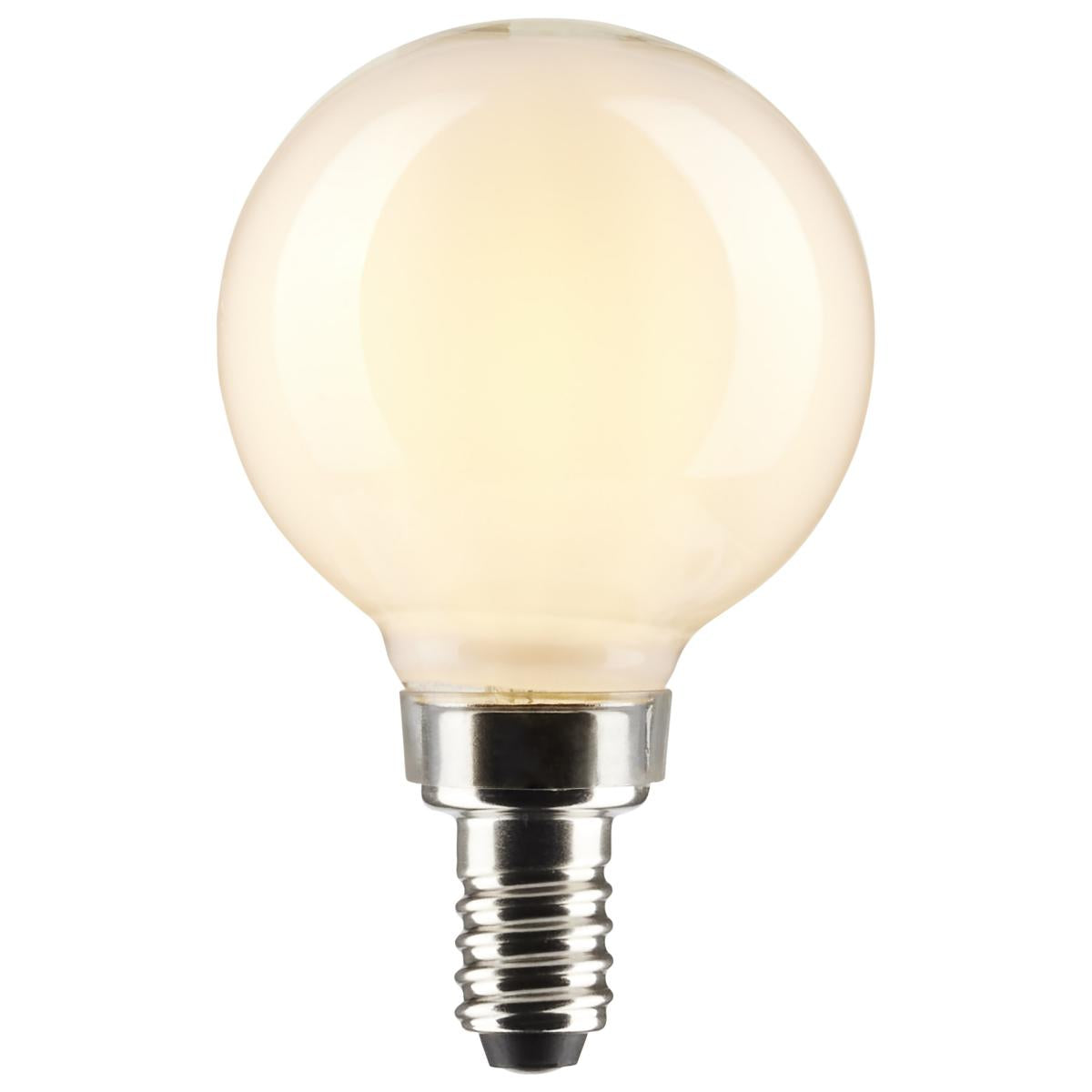White 40-Watt Equivalent LED Light Bulb Candelabra E-12 Base G16.5 Dimmable (47069LED)