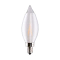 Satin Clear 40-Watt Equivalent LED Spun-Glow Light Bulb Candelabra E-12 Base CA11 Dimmable (47098LED)