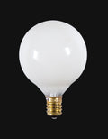G-16.5, 2" Vanity Globe Bulb, Candelabra Base (E12), Choice of Clear or White (47066)