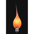 Amber Color Silicone Tip 7 Watt Incandescent E-12 Light Bulb (47333)