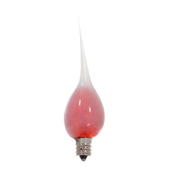 Amber Color Silicone Tip 7 Watt Incandescent E-12 Light Bulb (47333)